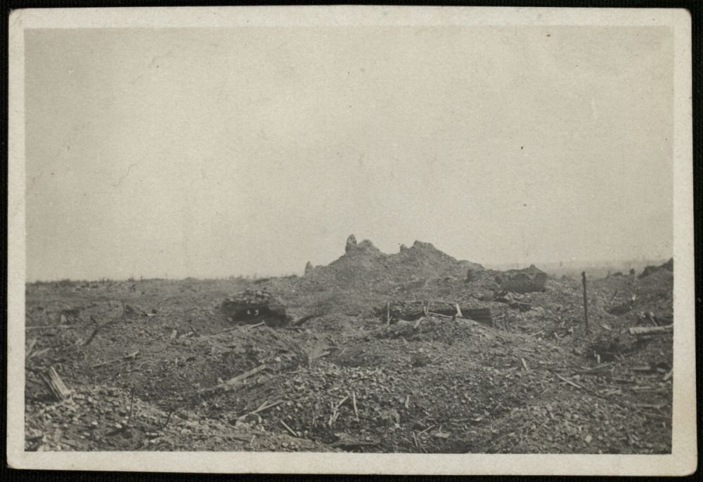 Messines Church, Belgium, after the capture of the town. June 1917.